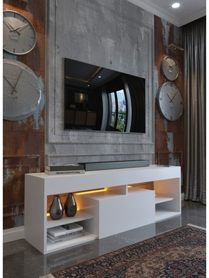 Resital Ledli Tv Ünitesi L1501-1 Beyaz