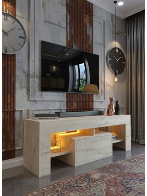 Resital Ledli Tv Ünitesi L1505-8 Traverten