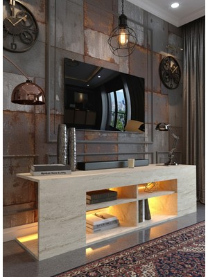 Resital Ledli Tv Ünitesi L1503-8 Traverten