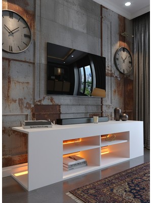 Resital Ledli Tv Ünitesi L1503-1 Beyaz