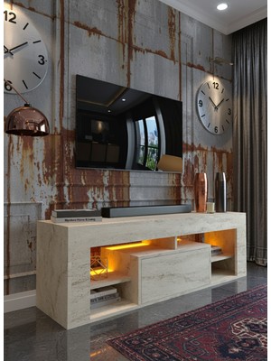 Resital Ledli Tv Ünitesi L1504-8 Traverten