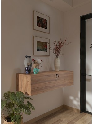 Resital Dresuar Çam - Modern Duvara Monte Antre Mobilyası