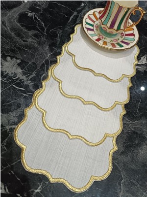 PremiumPort Gold Simli Sade Peçete, Kokteyl ve Kahve Yanına 4 Adet Set