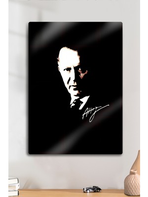 PremiumPort Metal Baskı Tablo - Nihal Atsız, Milliyetçi ve Turancı Türk Bayrağı