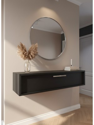 Resital Dresuar Antrasit Silver - Modern Duvara Monte Antre Mobilyası