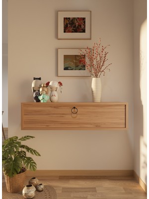 Resital Dresuar Çam - Modern Duvara Monte Antre Mobilyası