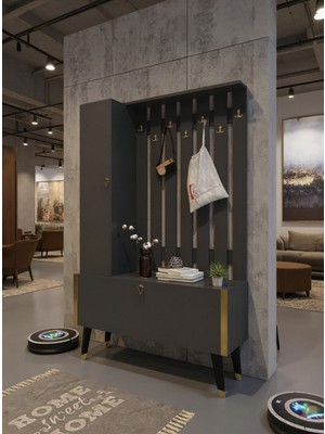 Resital Portmanto Vestiyer - GP7001-4 - Antrasit Gold