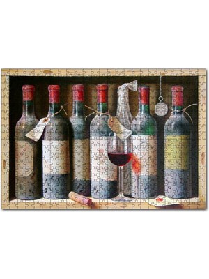 Allians Yıllanan Nar Şarapları Temalı 1000 Parça Ahşap Puzzle Seti