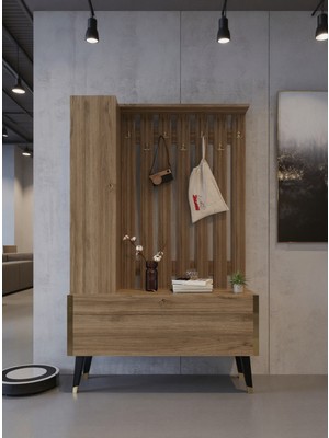 Resital Portmanto Vestiyer - GP7001-2 - Ceviz Gold