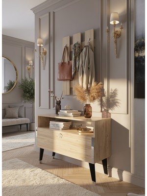 Resital Portmanto Vestiyer - GP7004-6 - Çam Silver