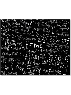 Allians Şık Ahşap Tablo E=mc2 50X70 Cm, Dekoratif ve Modern Tasarım