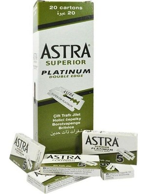 Go İthalat Astra Jilet Yeşil 1 Kutu Içinde 20 Küçük Paket ve Her Pakette 5 Jilet Var -  Toplam 100 Jilet (784)