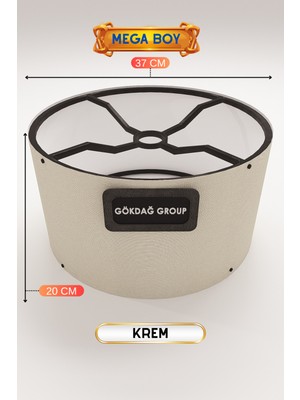 PremiumPort Krem Lambader Başlığı 37 Cm, Mega Boy, Pratik Kurulum, Şık ve Kullanışlı