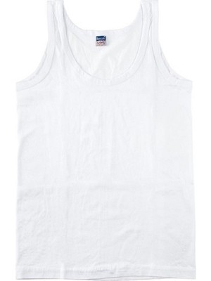 Tutku Çocuk Erkek Pamuklu 6'lı Atlet-Beyaz-13-14 Yaş