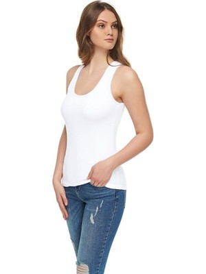 Tutku Elit Kadın  Modal Kalın Askılı Atlet  6'lı-Beyaz-M