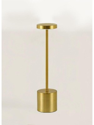 PremiumPort Şık Ledli Masa Lambası, 33CM Altın Renkli Modern Tasarım