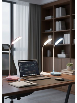PremiumPort Katlanabilir LED Masa Lambası, USB Şarjlı, Dokunmatik, Taşınabilir, Üç Seviyeli