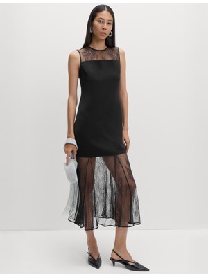 Marks & Spencer Püskül Detaylı Midi Elbise