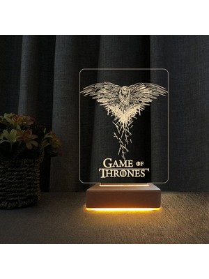PremiumPort 3D LED Gece Lambası, Game Of Thrones Temalı, Yılbaşı ve Doğum Günü Hediye