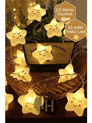 PremiumPort Yıldız Tasarımlı Pilli LED Işık Zinciri, Dekoratif ve Şık Aydınlatma