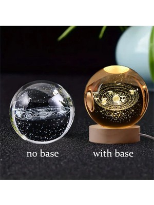 PremiumPort Parlak ve Şık Kristal Küre Gece Lambası, Huzurlu Ortamlar Için Ideal