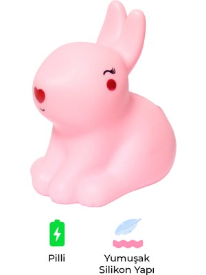 PremiumPort Sevimli Tavşan Tasarımlı Rüya Gece Lambası, Yumuşak Işık ile Rahatlatıcı Atmosfer