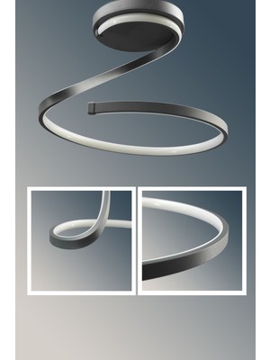 PremiumPort Modern 3 Renk LED Avize, 40 cm Tavan Aydınlatması