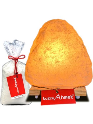PremiumPort Doğal Beyaz Kaya Tuzu ve Tuz Lambası Seti, 6 kg + 1 kg