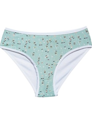 bebekokusu Pamuklu Geniş Kenarlı Likralı Desenli Bato Kadın Külot Desen 3