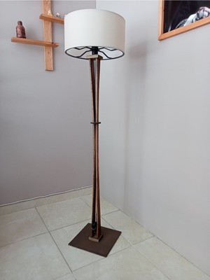 PremiumPort El Yapımı Doğal Ahşap Şık Lambader ile Sıcak Aydınlatma