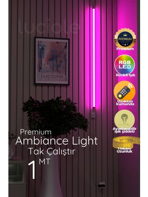 PremiumPort Köşe LED Lambader Işık Uzaktan Kumandalı Renkli Animasyonlu