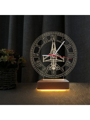 Teknotrust 3D F16 Uçak Tasarımlı Gece Lambası, Masa Dekorasyonu ve Huzurlu Atmosfer