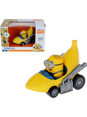 Toyfest Itmeli Muz Arabalı Minion Dave Figürlü Oyuncak Araba Pil Gerektirmez Eğlenceli Tasarım