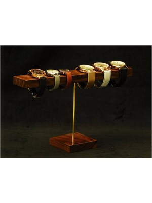 Feyza Design Ahşap Takı Vitrin Standı, Bilezik ve Saat Teşhir, 16 Cm, Şık ve Dayanıklı