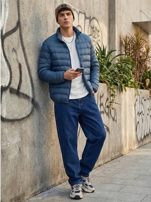 LTB Uzun Kollu Fermuarlı Şişme Yeşil Mont