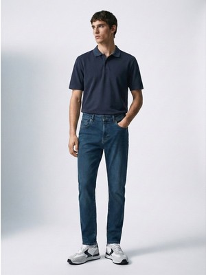 LTB Kısa Kollu Faded Fabric Lacivert T-Shırt