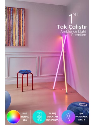 PremiumPort Renkli Rgb LED Şerit Işık, Uzaktan Kumandalı, Animasyonlu Aydınlatma