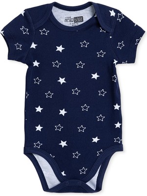 Hellobaby Hellobaby Erkek Bebek Kısa Kol Body Çıtçıtlı Zarf Yaka Kısa Kol
