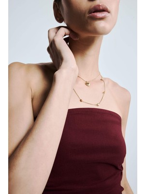 DeFacto Kadın Gold 2'li Çelik Kolye G2857AXNS