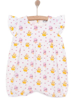 Hellobaby Hellobaby Kız Bebek Bluz Bisiklet Yaka Kısa Paça Atlet