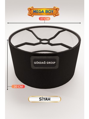 PremiumPort Siyah Lambader Başlığı 37 Cm, Şık ve Pratik Kurulum Kolaylığıyla