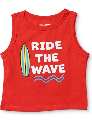 Hellobaby Hellobaby Erkek Bebek Atlet Tshirt Palmiyeli Bisiklet Yaka Atlet