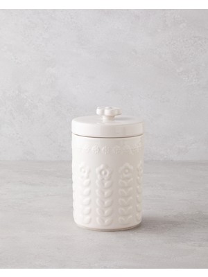 English Home Soft Bloom Stoneware Kavanoz 18 cm Krem