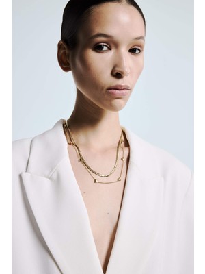 DeFacto Kadın Gold 2'li Çelik Kolye G2863AXNS