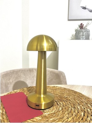 PremiumPort Dokunmatik Renkli Mantar Masa Lambası, Restoran ve Kafe Için Şık Aydınlatma