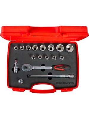 İzeltaş Izeltaş 1113002017 1/2" Altı Köşe Lokma Anahtar Takımı 17 Parça