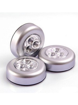 PremiumPort 3’lü Dokunmatik Kablosuz LED Spot Lamba Seti