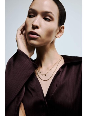 DeFacto Kadın Gold 2'li Çelik Kolye G2855AXNS