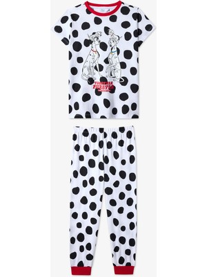 Penti Optik Beyaz Uniseks Çocuk Dalmatians Fam Pamuklu Pijama Takımı