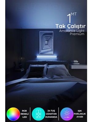 PremiumPort Renkli Uzaktan Kumandalı Rgb LED Abajur ve Aplik Işık, Şık ve Modern Tasarım